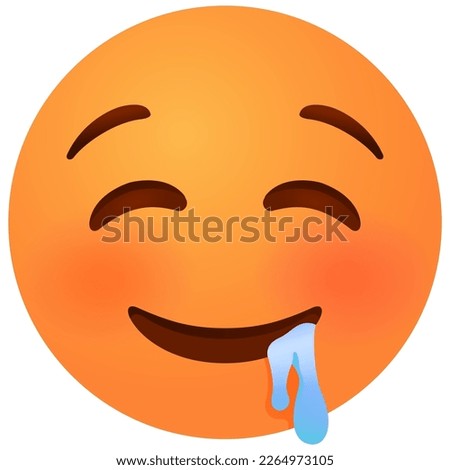 emoji drooling face vector illustration