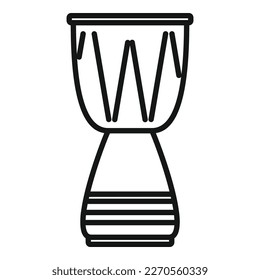 Emoji drum icon outline vector. Kit music. Acoustic rock