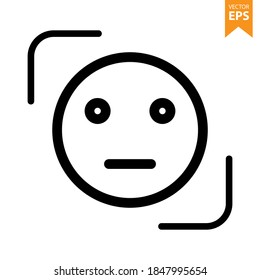 Emoji, emoticon face vector line icon. Eps10 vector illustration.
