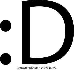 Emoji, Emoticon flat black vector icon.
