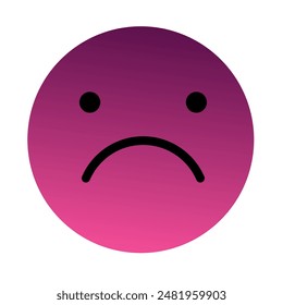 Emoji or Emoticon Gradient Art Vector
