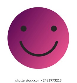Emoji or Emoticon Gradient Art Vector