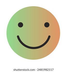 Emoji or Emoticon Gradient Art Vector