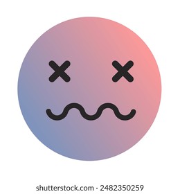 Emoji or Emoticon Gradient Art Vector