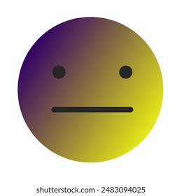 Emoji or Emoticon Gradient Art Vector