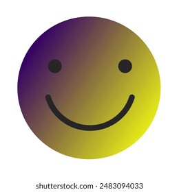 Emoji or Emoticon Gradient Art Vector