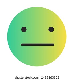 Emoji or Emoticon Gradient Art Vector