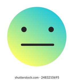 Emoji or Emoticon Gradient Art Vector