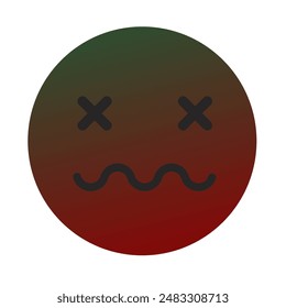 Emoji or Emoticon Gradient Art Vector