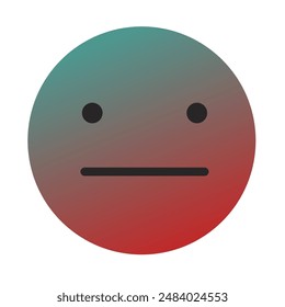 Emoji or Emoticon Gradient Art Vector