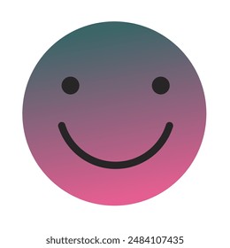 Emoji or Emoticon Gradient Art Vector