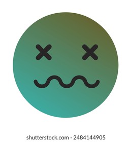 Emoji o Emoticon Gradient Art Vector
