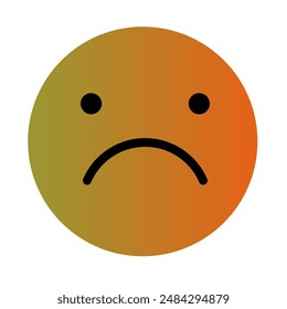 Emoji or Emoticon Gradient Art Vector