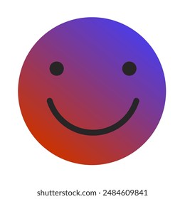 Emoji or Emoticon Gradient Art Vector