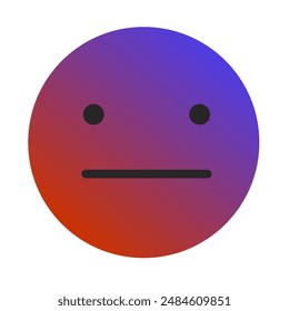 Emoji or Emoticon Gradient Art Vector