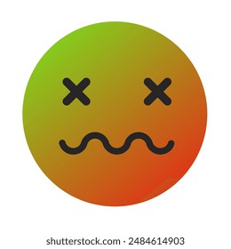 Emoji or Emoticon Gradient Art Vector