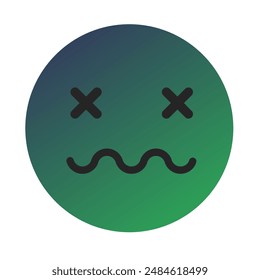 Emoji o Emoticon Gradient Art Vector