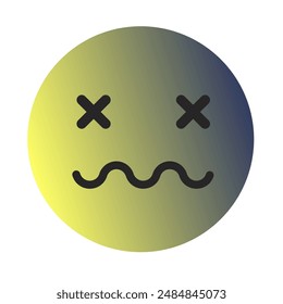 Emoji or Emoticon Gradient Art Vector
