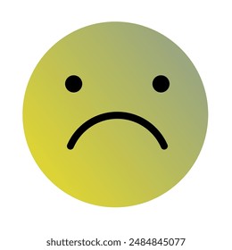 Emoji or Emoticon Gradient Art Vector