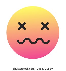 Emoji or Emoticon Gradient Art Vector