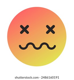 Emoji or Emoticon Gradient Art Vector