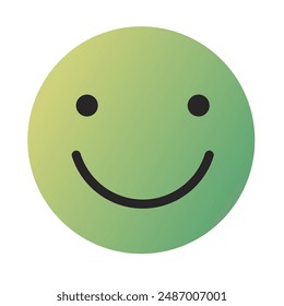 Emoji or Emoticon Gradient Art Vector