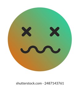 Emoji or Emoticon Gradient Art Vector