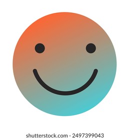 Emoji or Emoticon Gradient Art Vector