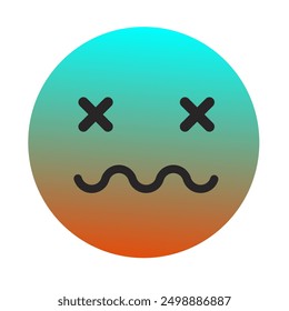 Emoji or Emoticon Gradient Art Vector