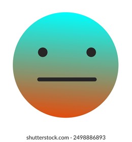Emoji or Emoticon Gradient Art Vector