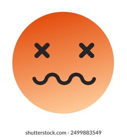 Emoji o Emoticon Gradient Art Vector