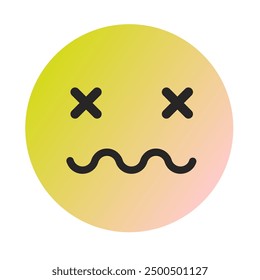 Emoji or Emoticon Gradient Art Vector
