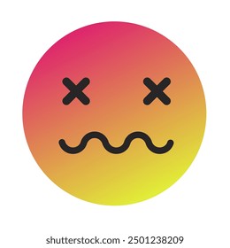 Emoji or Emoticon Gradient Art Vector