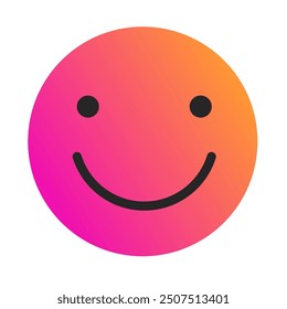 Emoji or Emoticon Gradient Art Vector