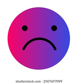 Emoji or Emoticon Gradient Art Vector