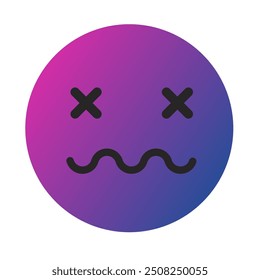 Vetor de Arte com Gradiente Emoji ou Emoticon