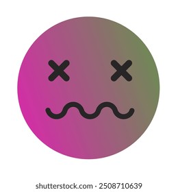 Emoji or Emoticon Gradient Art Vector