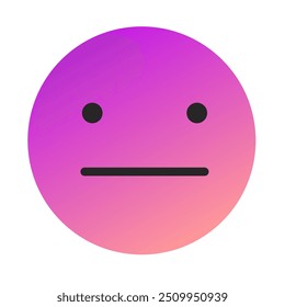 Emoji or Emoticon Gradient Art Vector