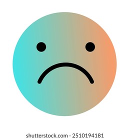 Emoji or Emoticon Gradient Art Vector