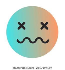 Emoji or Emoticon Gradient Art Vector
