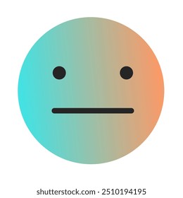 Emoji or Emoticon Gradient Art Vector