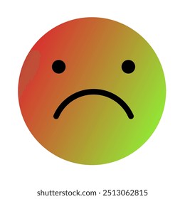 Emoji or Emoticon Gradient Art Vector