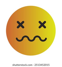 Vetor de Arte com Gradiente Emoji ou Emoticon