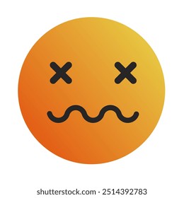 Emoji or Emoticon Gradient Art Vector