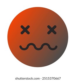 Emoji or Emoticon Gradient Art Vector