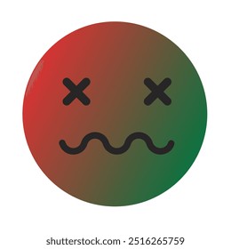 Emoji or Emoticon Gradient Art Vector
