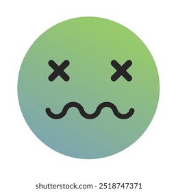 Emoji or Emoticon Gradient Art Vector