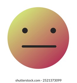 Emoji or Emoticon Gradient Art Vector