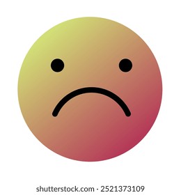 Emoji or Emoticon Gradient Art Vector