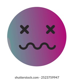 Emoji or Emoticon Gradient Art Vector